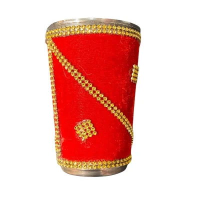 Red Decorated Glass