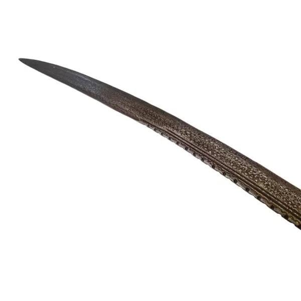 Silver Koftgari Work Damascus Steel Blade Sword