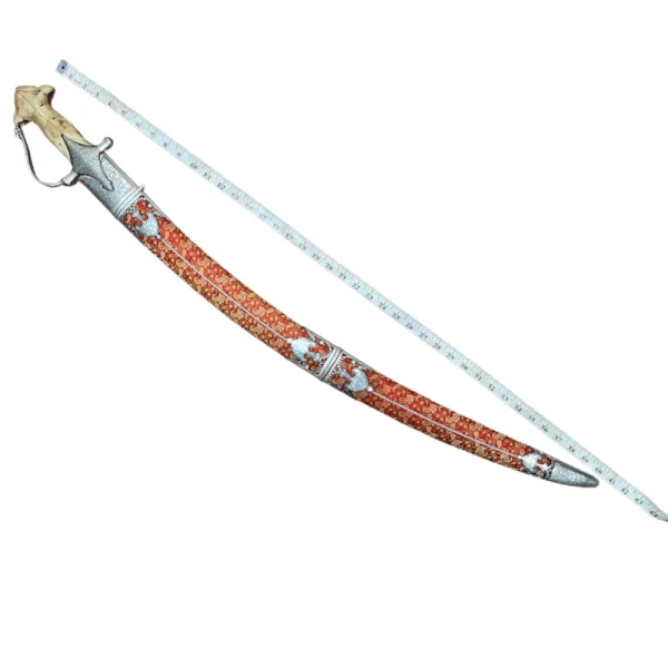 Silver Work Damascened Shamshir Sword