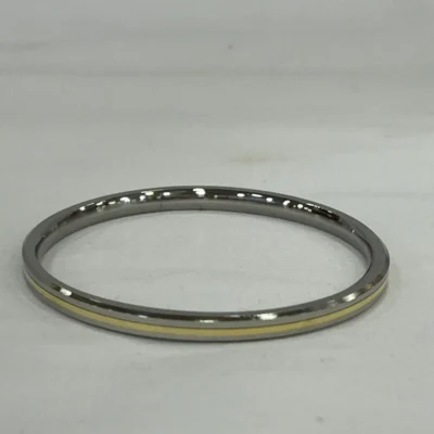 5m Wire Steel Kara With Brass Line