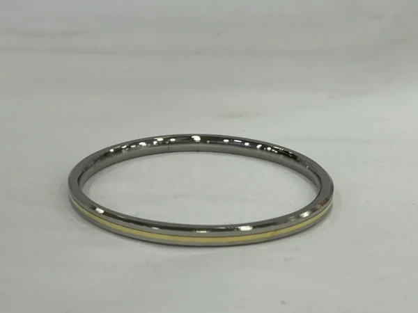 5m Wire Steel Kara With Brass Line