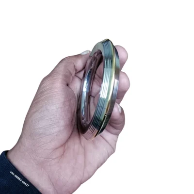 16mm Stainless Steel Kara with Sharp Brass line