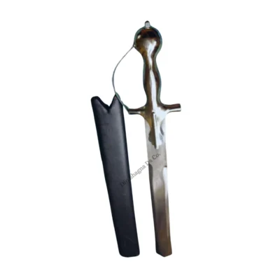 Black Leather Heavy Khanda Sword