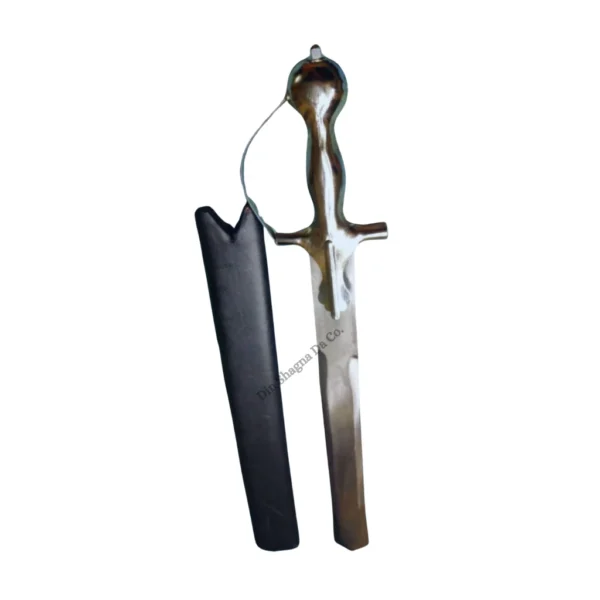 Black Leather Heavy Khanda Sword