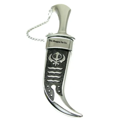 Black Steel Sikh Kirpan (Siri Sahib) With Khanda Design