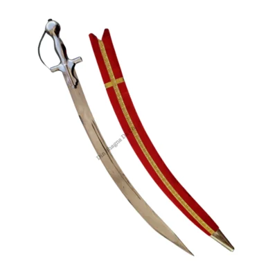 Red Leather Punjabi Wedding Kirpan/Sword