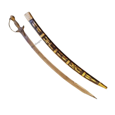 Sheesham Wood Punjabi Wedding Kirpan/Sword With Brass Work