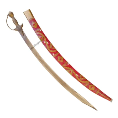 Shining Red Punjabi Wedding Kirpan/Sword