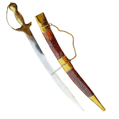 Small Wooden Kirpan/Sword With Brass Work