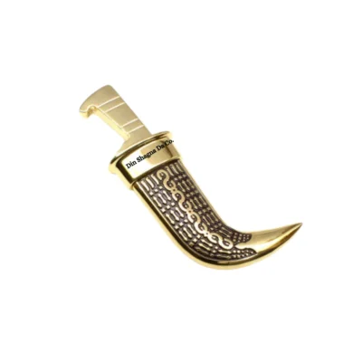 Small Gold & Black Steel Sikh Kirpan (Siri Sahib)